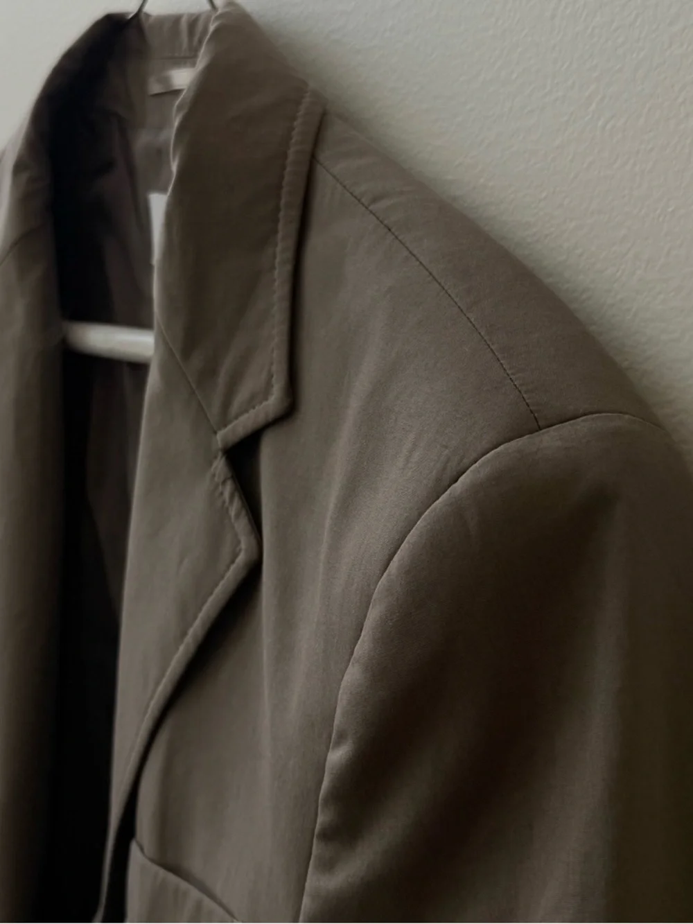 REISS Hope Single Breasted‎ Cotton Blazer Taupe size 12